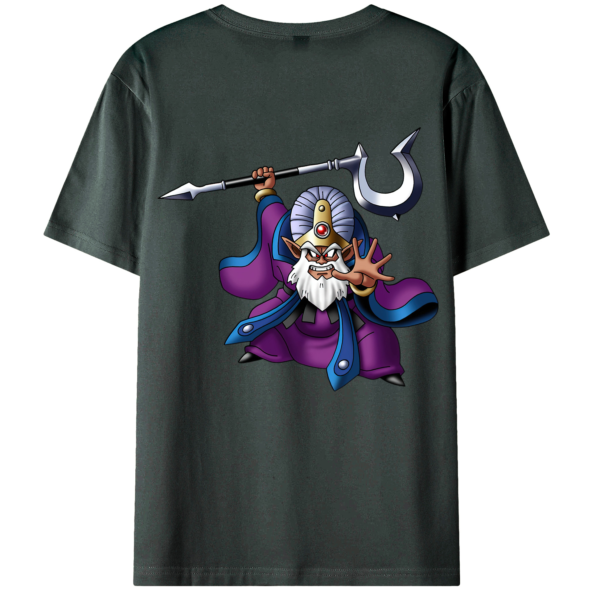 （画像用） ドラゴンクエスト Doragon Kuesuto Dragon Quest 綿100％ メンズ半袖Tシャツ（バックプリント） 通気性